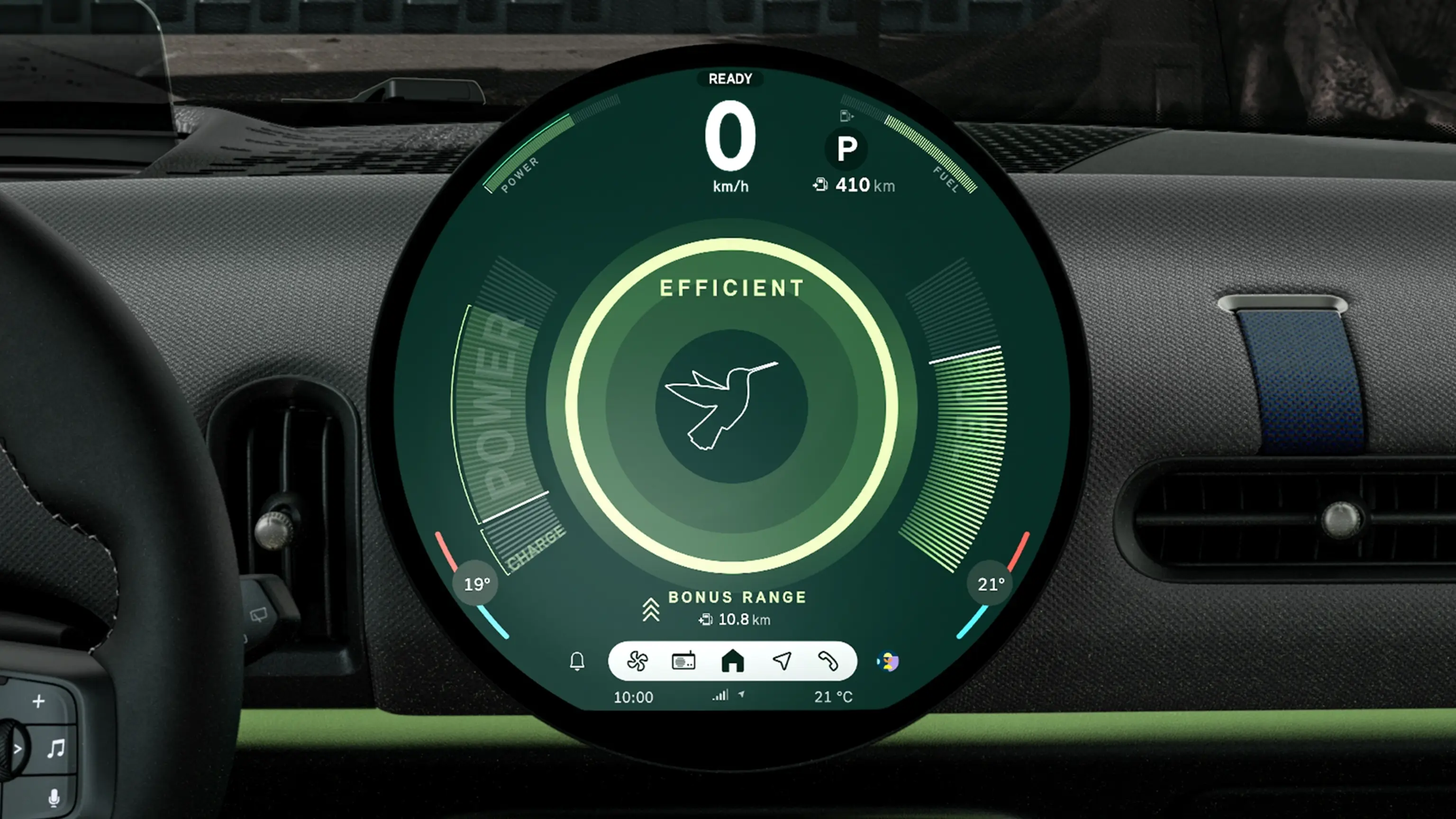 MINI Cooper 컨버터블 - 주행 경험 - 모드 갤러리 - 그린 모드