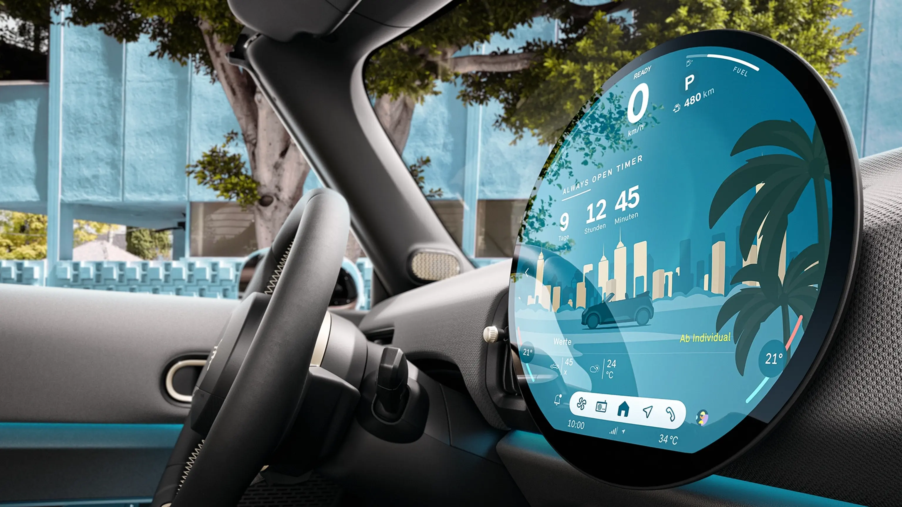 MINI Cooper 컨버터블 - 실내 공간 - 경험 모드 갤러리 - 스티어링휠