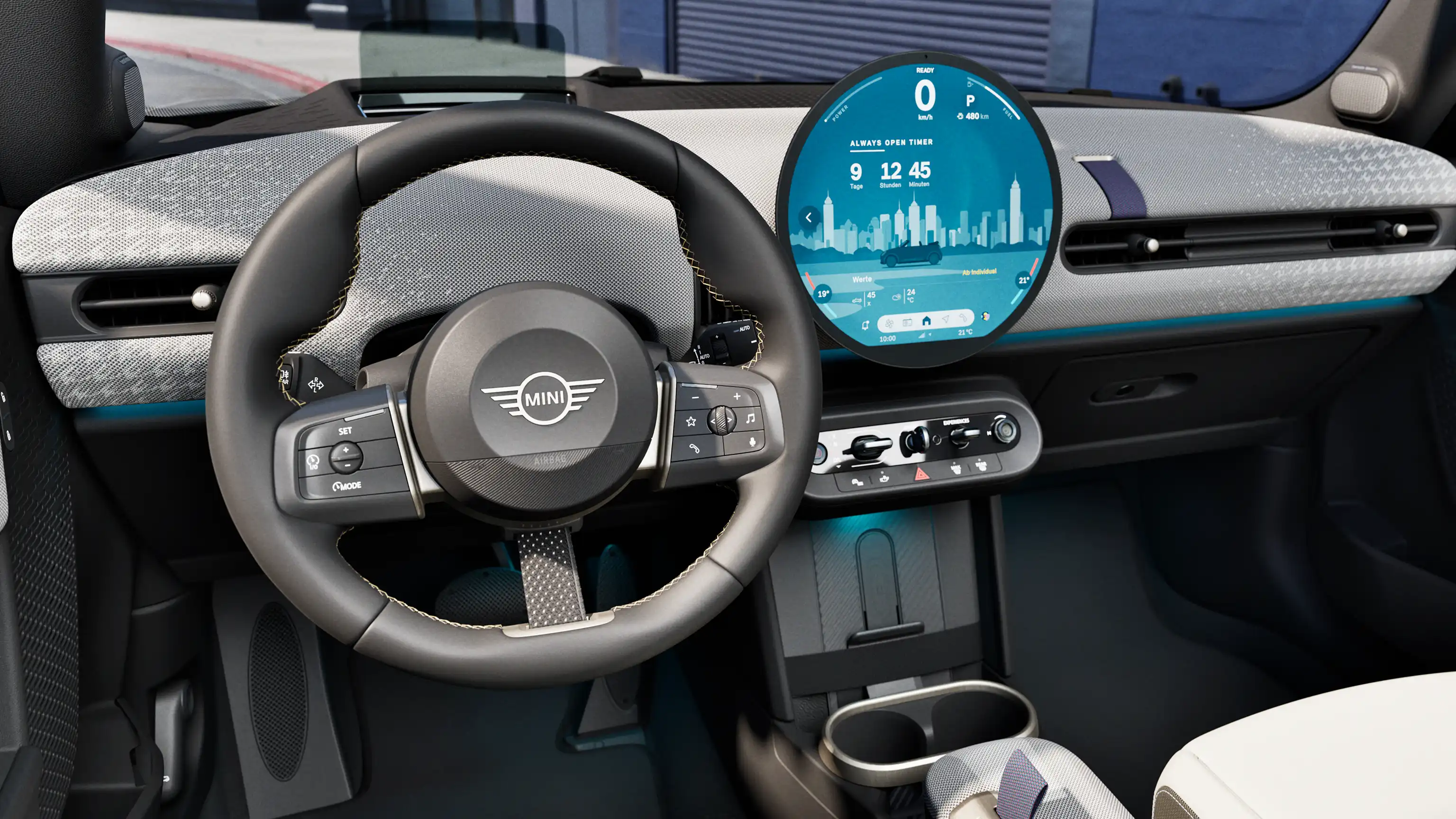 MINI Cooper 컨버터블 - 실내 공간 - 오리지널 사이즈 MINI 스티어링휠