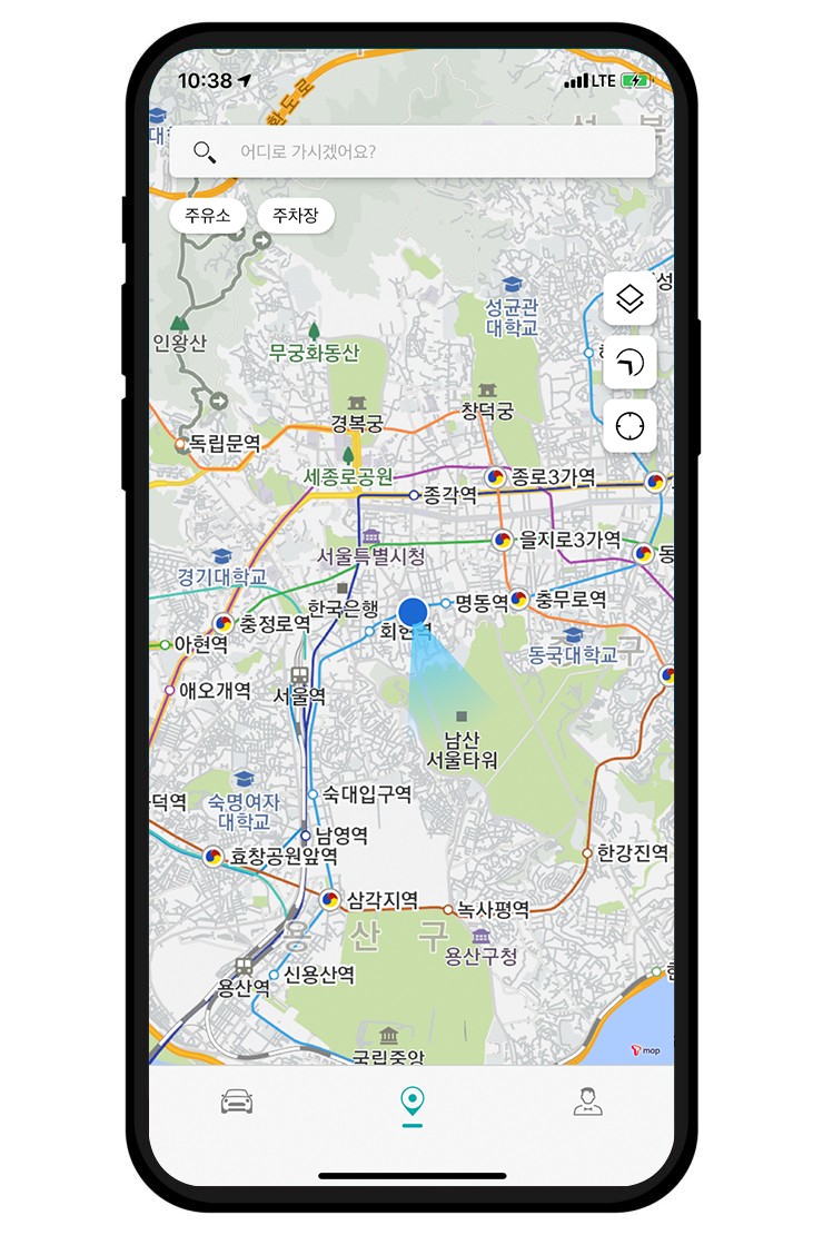mini connected - mini 앱 - map 탭