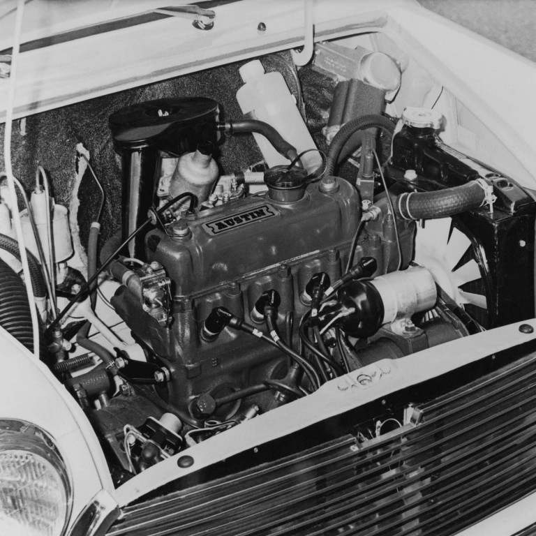 A Mini Cooper racing in 1965.