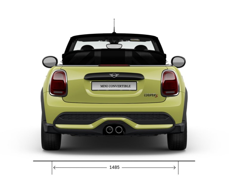 MINI Convertible – rear view - dimensions